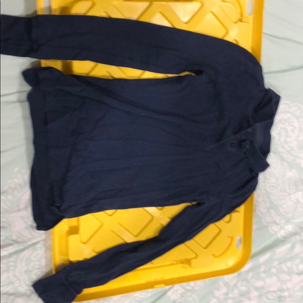 Navy Blue Long Sleeves Polo Shirt
